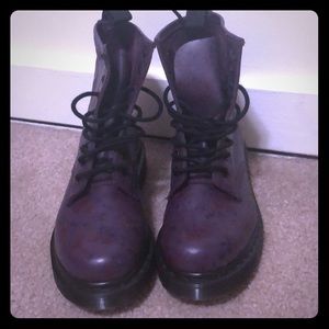 VERY GENTLY USED Dr. Marten’s floral combat boots